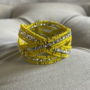 Beaded cuff bracelet